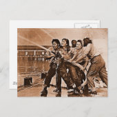 Frauen Feuerwehrmänner Pearl Harbor 7. Dezember Postkarte (Vorne/Hinten)
