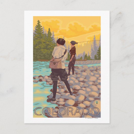 Frauen Fischen Colorado Postkarte (Vorderseite)