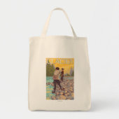 Frauen Fischen - Glacier National Park, MT Tragetasche (Vorne)