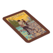 Frauen Fischen - Katmai, Alaska Magnet (Rechte Seite)