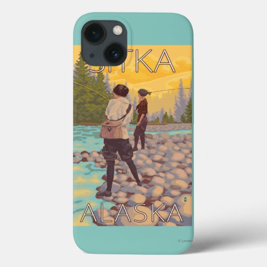Frauen Fischen - Sitka, Alaska Case-Mate iPhone Hülle (Rückseite)