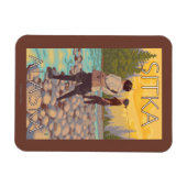 Frauen Fischen - Sitka, Alaska Magnet (Horizontal)