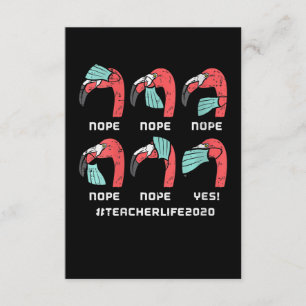 Frauen Flamingo Gesicht Maske Teacher Life 2020 So Begleitkarte