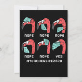 Frauen Flamingo Gesicht Maske Teacher Life 2020 So Dankeskarte (Vorderseite)