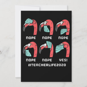 Frauen Flamingo Gesicht Maske Teacher Life 2020 So Einladung