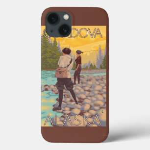 Frauen fliegen Fischen - Cordova, Alaska Case-Mate iPhone Hülle