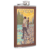 Frauen fliegen Fischen - Cordova, Alaska Flachmann (Rechts)