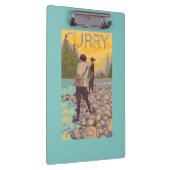 Frauen fliegen Fischen - Curry, Alaska Klemmbrett (Rechts)