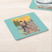 Frauen fliegen Fischen - Curry, Alaska Rechteckiger Pappuntersetzer (angewinkelt)