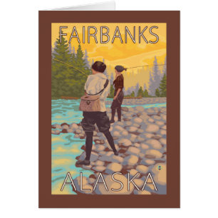 Frauen fliegen Fischen - Fairbanks, Alaska
