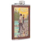 Frauen fliegen Fischen - Glacier Nationalpark, Flachmann (Rechts)