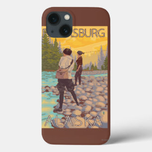 Frauen fliegen Fischen - Petersburg, Alaska Case-Mate iPhone Hülle