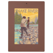 Frauen fliegen Fischen - Snake River, Idaho Klemmbrett (Rückseite)
