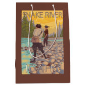 Frauen fliegen Fischen - Snake River, Idaho Mittlere Geschenktüte (Vorderseite)