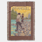 Frauen fliegen Fischen - Wrangell, Alaska Decke (Vorderseite Vertikal)