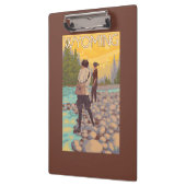 Frauen fliegen Fischen - Wyoming Klemmbrett (Links)