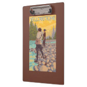 Frauen fliegen Fischen - Yellowstone Nationalpark Klemmbrett (Links)