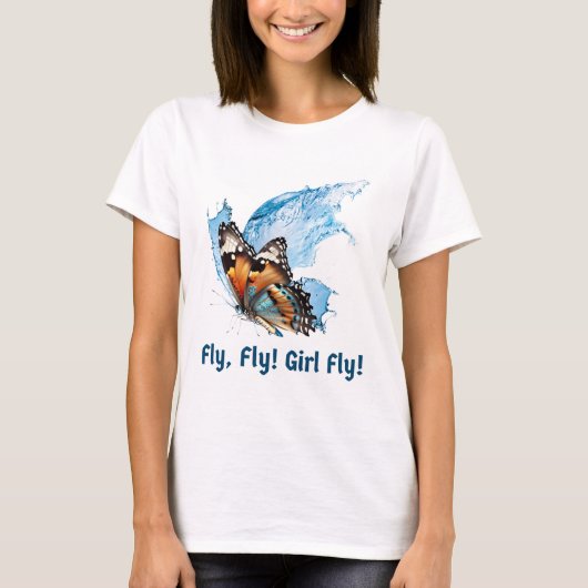 Frauen-Fliegendesign T-Shirt (Vorderseite)