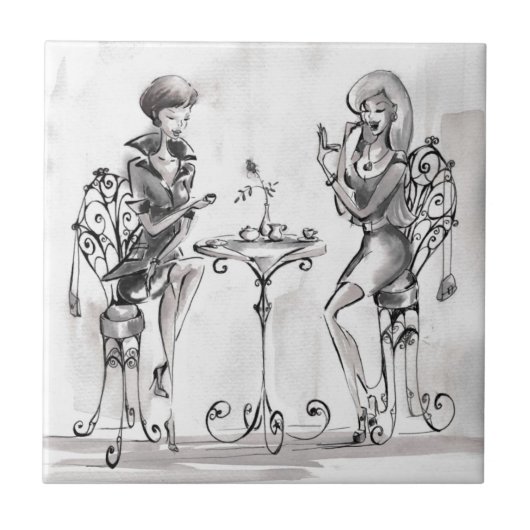 Frauen Fliese (Vorderseite)