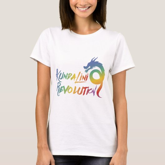 Frauen fließen oberster Rainbow Dragon Kundalini T T-Shirt (Vorderseite)