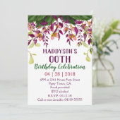 Frauen-Floral 80. 90. 91. 92. 95. 98. 99. Einladung (Stehend Vorderseite)