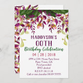 Frauen-Floral 80. 90. 91. 92. 95. 98. 99. Einladung (Vorne/Hinten)