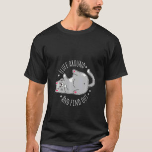 Frauen Fluff herum und find heraus lustige Katze , T-Shirt