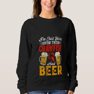 Frauen Flusskrebs mit Biertrinken lustige Grafik A Sweatshirt