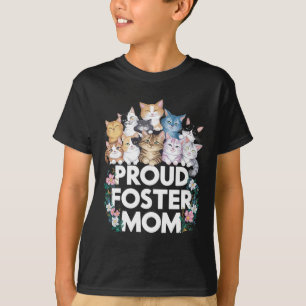 Frauen Fördernde Katze Adoptieren T-Shirt Stolze F