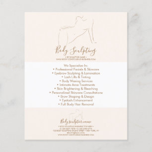 Frauen formen Massage Körperkonturierung Flyer