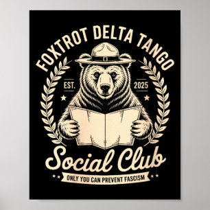 Frauen Foxtrot Delta Tango Social Club Nur Du Ca Poster