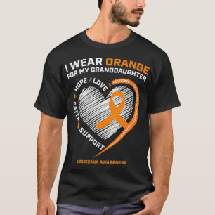 Frauen Frauen Ich trage Orange für meine Enkelin L T-Shirt