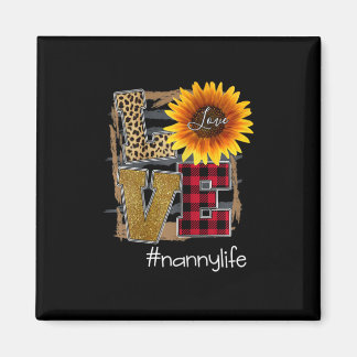 Frauen Frauen Liebe Nannylife Sonnenblume Leopard Magnet