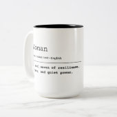 Frauen - Frauen mit Stärke Zweifarbige Tasse (Vorderseite Links)