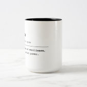 Frauen - Frauen mit Stärke Zweifarbige Tasse (Mittel)