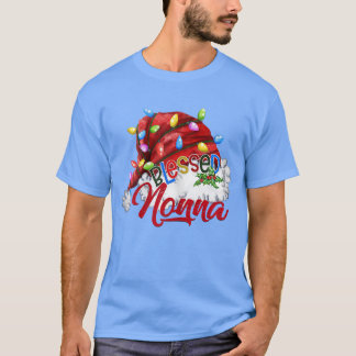 Frauen Frauen Selig Nonna Weihnachtsmannmütze Xmas T-Shirt