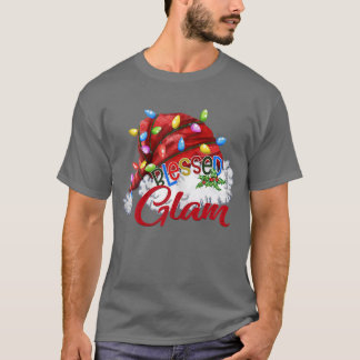 Frauen Frauen Selige Glam Weihnachtsmannmütze Xmas T-Shirt