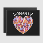 Frauen Frauenfeindlichkeit Frauenförderung Magnetkarte (Vorne/Hinten)