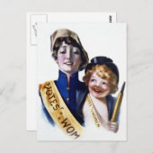 Frauen - Frauenwahlrecht, 1915 Postkarte (Vorne/Hinten)