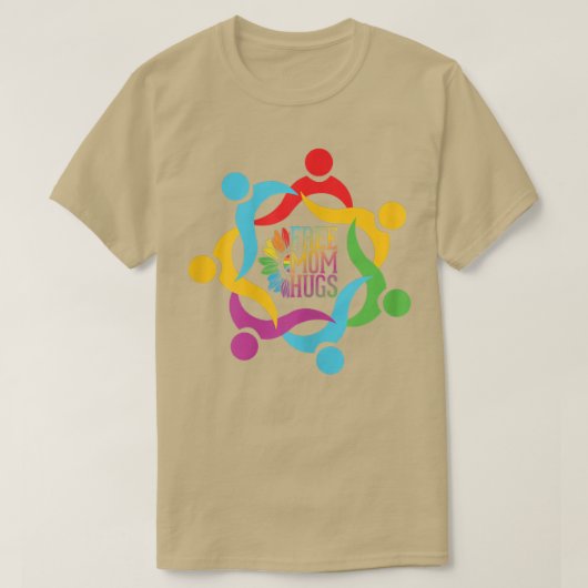 Frauen Freie Mama Hugs Apparel Rainbow Heart LGBT  T-Shirt (Design vorne)