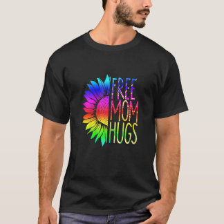 Frauen - Freie Mama - Hugs Lgbt Rainbow Sonnenblum T-Shirt