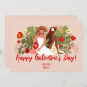 Frauen Freunde Schwestern Galentinstag Dankeskarte (Vorne/Hinten)