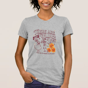 Frauen "Freunde sind..." Exzentrisches Gekritzel-S T-Shirt