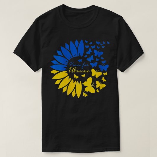 Frauen Frieden in der Ukraine Sonnenblume T für Fr T-Shirt (Design vorne)