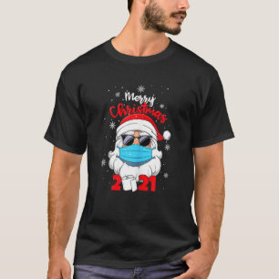 Frauen frohe Weihnachten 2021 Weihnachtsmann in T-Shirt