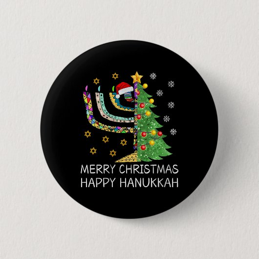 Frauen frohe Weihnachten glücklich Hanukkah jüdisc Button (Vorderseite)