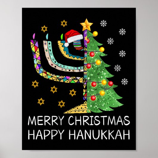 Frauen frohe Weihnachten glücklich Hanukkah jüdisc Poster (Vorne)