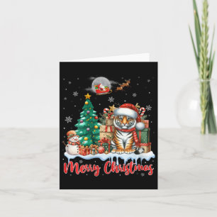 Frauen frohe Weihnachten Niedlich Tiger Weihnachts Karte
