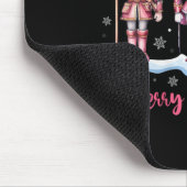 Frauen frohe Weihnachten Pink Nutcracker Squad Xma Mousepad (Ecke)