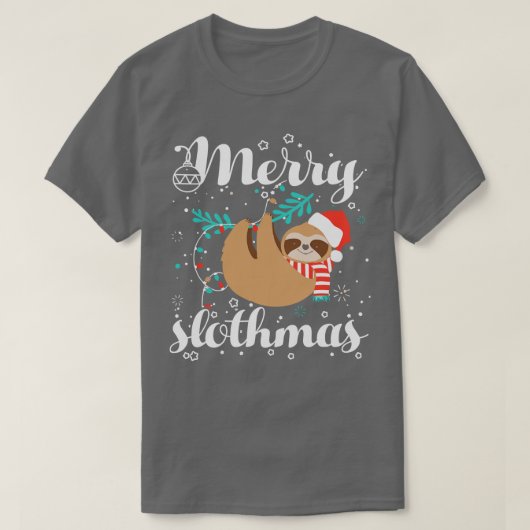 Frauen Frohe Weihnachten Slothmas Sloth Lovers T-Shirt (Design vorne)